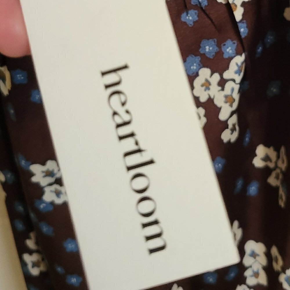 Heartloom Miyako Dress in Ganache Dark Brown floral Size Large NWT - Picture 8 of 11